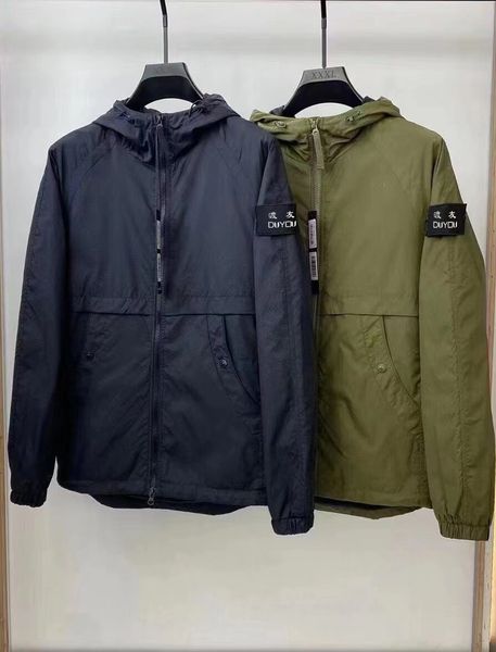 

duyou mens jackets windbreaker zip hooded sunscreen outerwear hip hop designer coats armband fashion spring and autumn waterproof parkas siz, Black;brown
