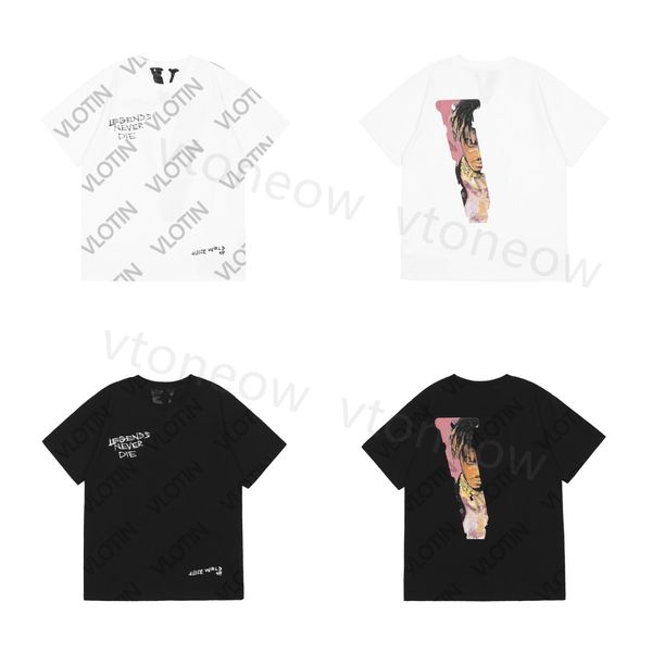 

2023 men womens designers t shirts loose tees brands man s casual vloness shirt luxurys clothing polos shorts sleeve clothes white shirt 14, White;black