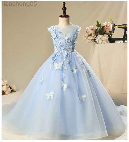 

girl's dresses luxury girls christmas dress for wedding and party gown holy communion princess dress elegant appliques flower girl prom, Red;yellow