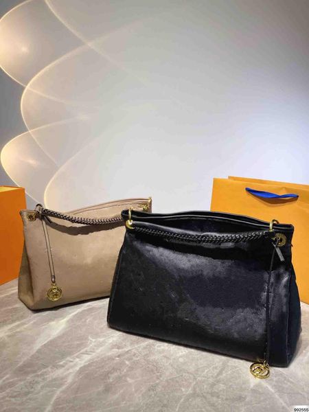 

luxury designer bag handbag bags purse cross-stitched handle monograms empreinte embossed women casual tote large capacity shoulder bag