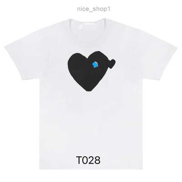 

men's t shirts cdgs mens play shirt commes short sleeve womens des badge garcons embroidery heart red 15 tcfd, White;black