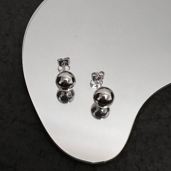 

botiega spherical series earrings designer studs dangle for woman gold plated 18k t0p quality highest counter quality fashion classic style, Silver