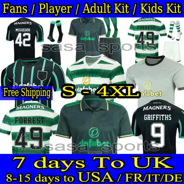 

s-4xl 22 23 celtic soccer jerseys 2022 2023 duffy edouard home men kids football shirts away jota rogic abada furuhashi giakoumakis mcgregor, Black;yellow