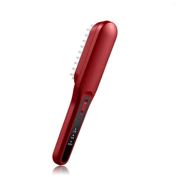 

hair brushes electric massage comb charging growth scalp massager brush red blue wave relaxation hairbrush salon care combs 230314, Silver