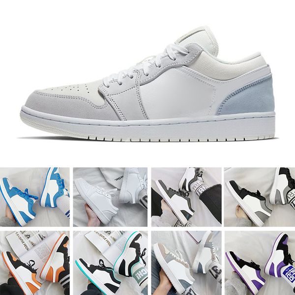 

women men jumpman 1 low basketball shoes reverse mocha 1s lows cactus jack black phantom zion williamson voodoo dark mochas fragment unc wol, White;red