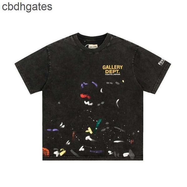 

wash t old shirts 2023 cartoon dept version shirt galleryes print high mens street loose vintage short sleeve t-shirt ed4w, White;black