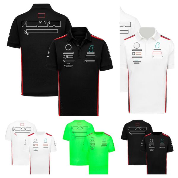 

2023 new f1 racing clothing summer round-neck fans shirt team driver's polo shirt men's customization, White;black
