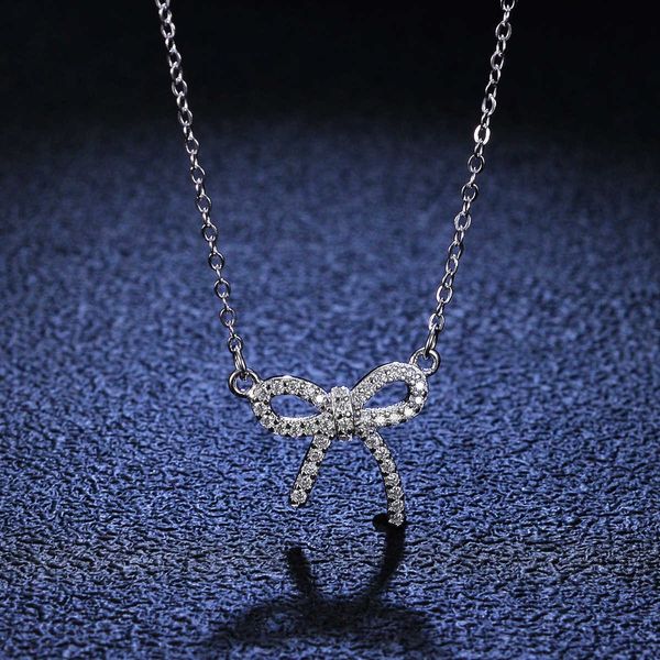 

versatile 925 sterling silver pendant 1 claw mosan diamond necklace women's fashion tiffay butterfly new collar chain