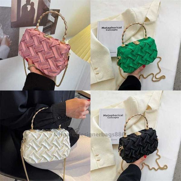 

handbag 2023 brand weave small handbag wallet sac femme clearance designer tote bag women with metal luxury portable shoulder chain messenge