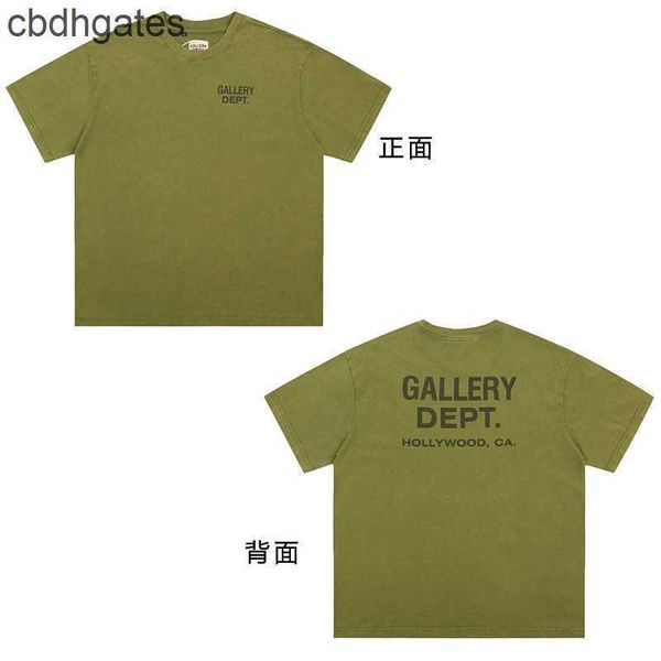 

t-shirt galleryes shirts 2023 dept shirt sleeve mens fog t washed old short rainbow graffiti loose couple half pvil, White;black