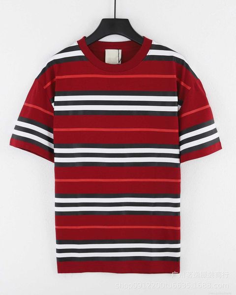 

correct version b burbry luxury designer of 23ss bu personality printing letter short sleeve t-shirt high street casual couples same ins, White;black