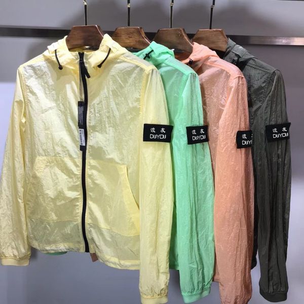 

duyou mens jackets windbreaker zip hooded sunscreen outerwear hip hop designer coats armband fashion spring and autumn waterproof parkas siz, Black;brown