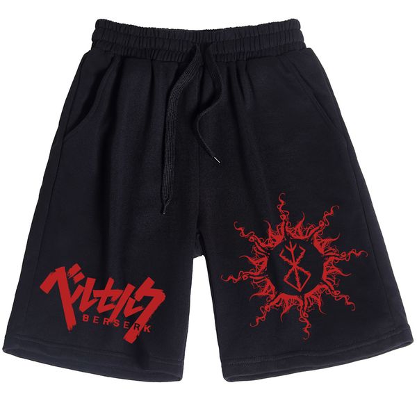 

men s shorts berserk anime gym workout gift 230314, White;black