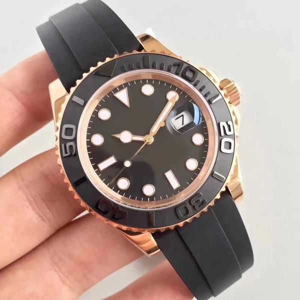 

roles submariner watch mens watch 40mm rubber strap rose gold automatic movement mechanical stainless steel mens watches master male, Slivery;golden