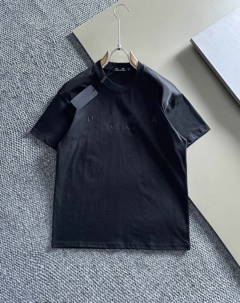 

duyou oversize t shirt with vintage jersey wash letters 100% cotton t-shirt men casuals basic t-shirts women quality classical dy8988, White;black