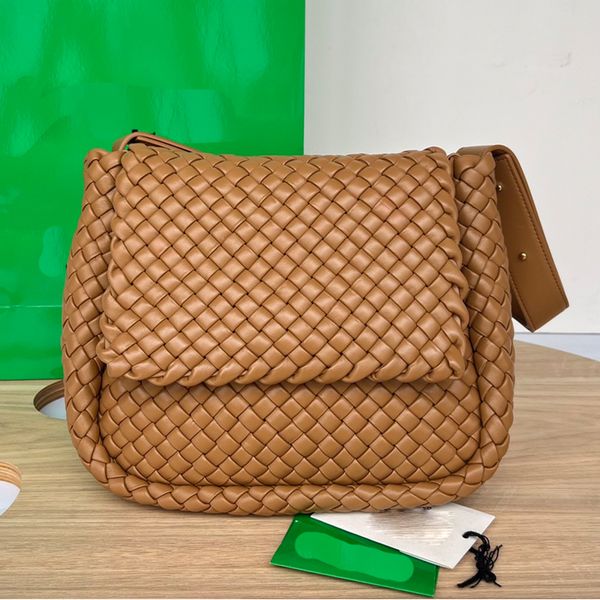

weave shoulder 7a bags women cobble handbag purse built-in zipper pouch genuine leather intrecciato shopping purses large capacity hollow-ou