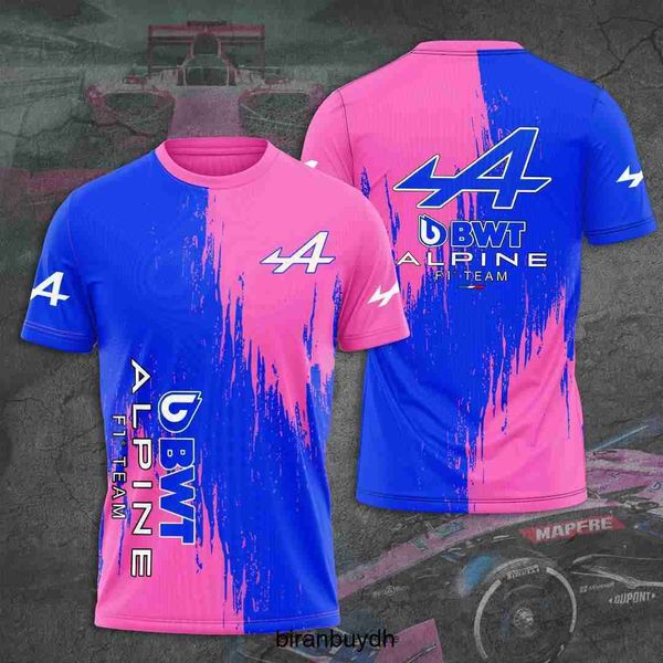 

cycling men's t-shirts f1 alpin team t shirts crew neck 3d formula one racing car summer new men women outdoor sport oversized, White;black