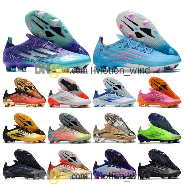 

gift bag mens high football boots x speedflow.1 fg cleats messis f50 x ghosted speedflow speed flow soccer shoes outdoor trainers botas de, Black