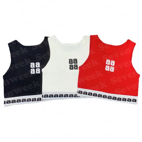 

letter knits vest tank for women summer casual sleeveless knitted tanks womens designer t shirts, White