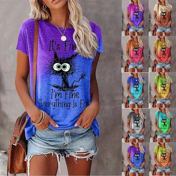 

summer women's shirts fashion tees round neck daily t-shirt casual women's 3d printed t shirt regular street femmes wear 6xl, White