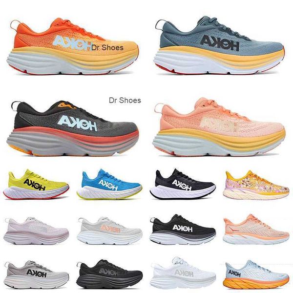 

outdoor running shoes for mens women hoka bondi 8 clifton kawana challenger atr 6 sneakers lifestyle shock absorption sports trainers 36-45