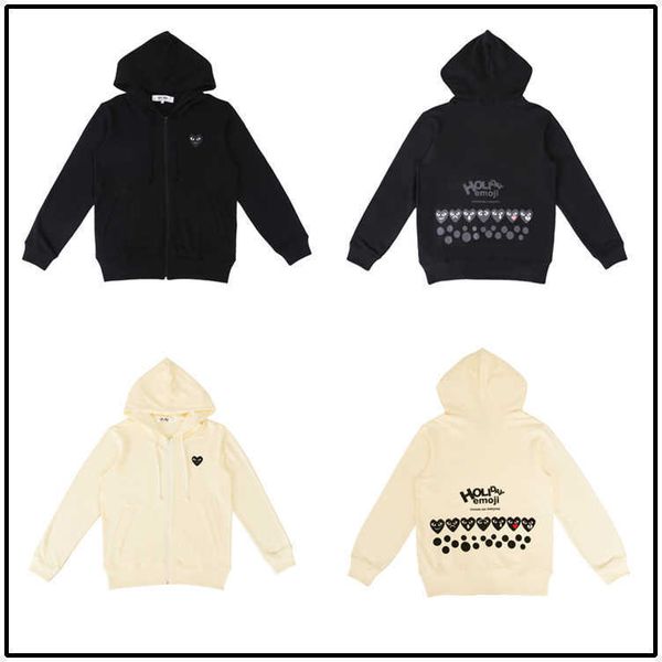 

heyplay fashion peach heart hooded zipper tripe cloth sweater for men and women christmas expression bag for, Black;white