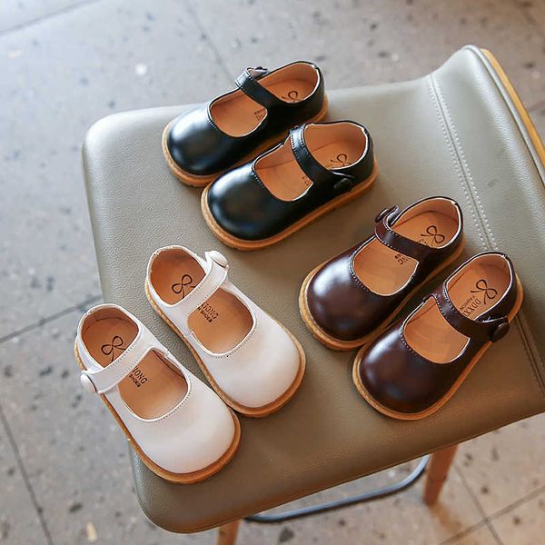 

shoes baby mary janes solid color lovely pu leather shallow spring children princess shoes classic 21-30 toddler girl' flat shoe p2303, Black;grey