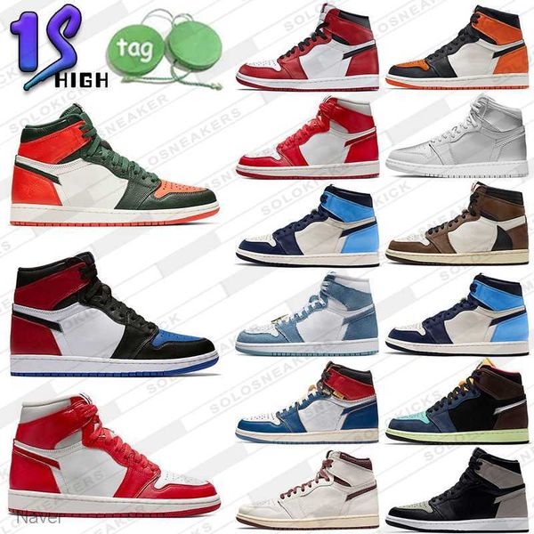 

2023 1 basketball shoes 1s chicago lost and found denim yellow toe starfish olive low stage haze dark mocha blue men women sneaker dhgate, Black