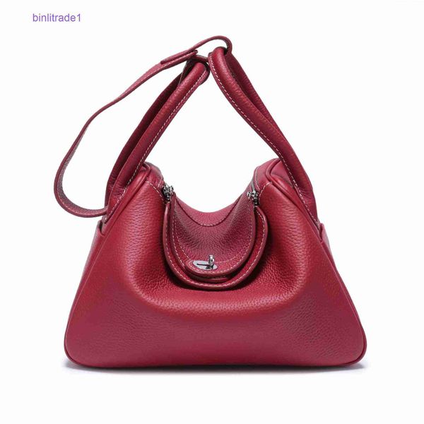 

designer original of skin the cow first layer litchi pattern lindi bag doctor's medicine leather women's live broadcast goods of s