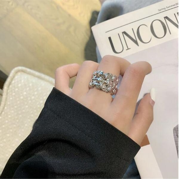 

band rings ring fashion men and women, Silver