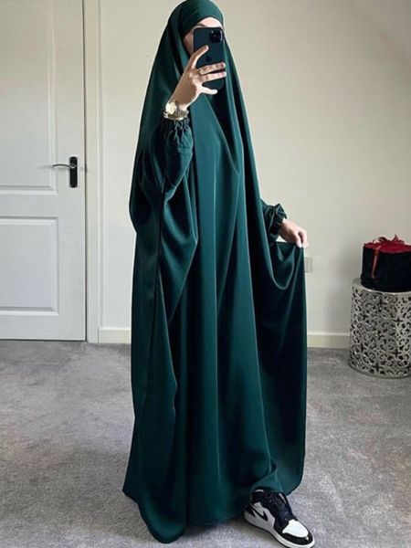 

ethnic clothing ramadan eid hooded abaya women prayer garment muslim jilbab loose long dress abayas dubai turkey islamic clothes djellaba fe, Red