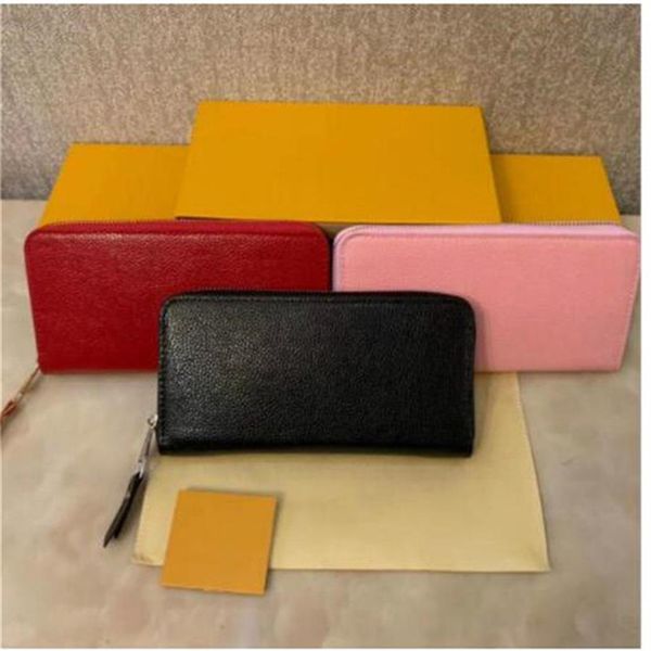 

2022 whole big bottoms lady long wallet multicolor designer coin purse card holder original women200q, Red;black