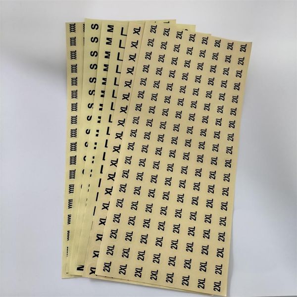 

Transparent adhesive strickers label S/M/L/XL/2XL/XXXL/xxxxl sticker size label Garment size label 1.3cm diameters