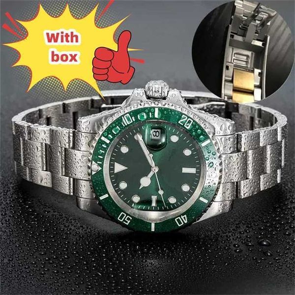 

luxury watch fashion mens automatic mechanical ceramics watches 41mm full stainless steel gliding clasp swimming wristwatches sapphire lumin, Slivery;black