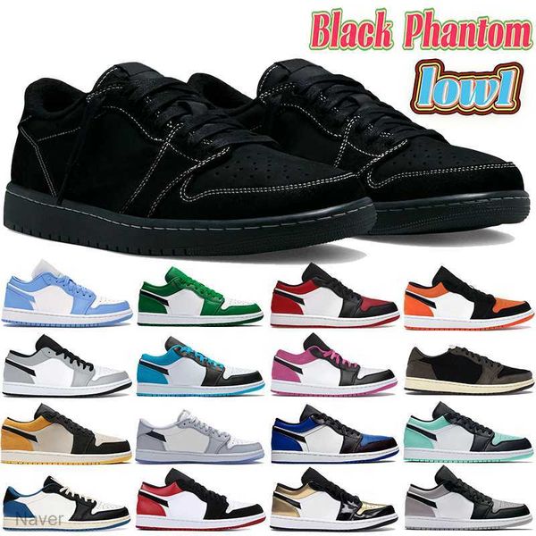 

jumpman 1 1s low basketball shoes retro black phantom university blue light smoke grey cactus mocha atmosphere unc paris lucky green men