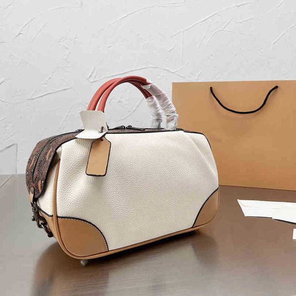 

tote bag designer bag women leather handbags fashion color matching shoulder vintage simple travel totes bags 220921