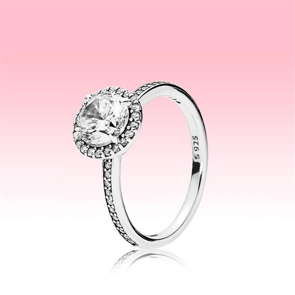 

authentic 925 sterling silver cz diamond ring with logo and original box fit pandora style wedding ring engagement jewelry for wom218q