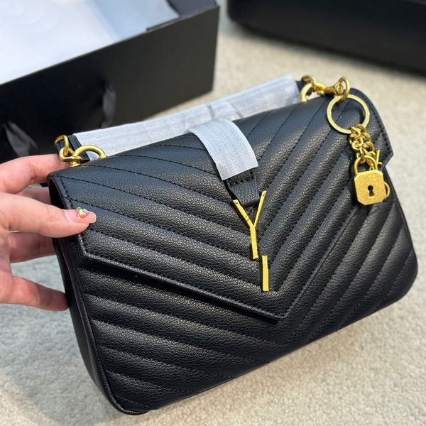 

luxurys designers fashion flap bags womens quilted shoulder bag gold chain leather crossbody handbags purses black tote purse handbagn saint