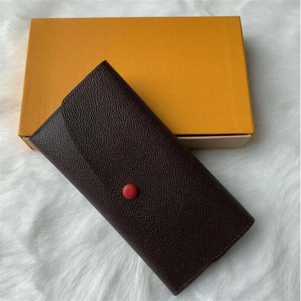 

hbp l152 m61182 women original box purses luxury real leather wallet card holder holders classic zipper pocket designe2282, Red;black