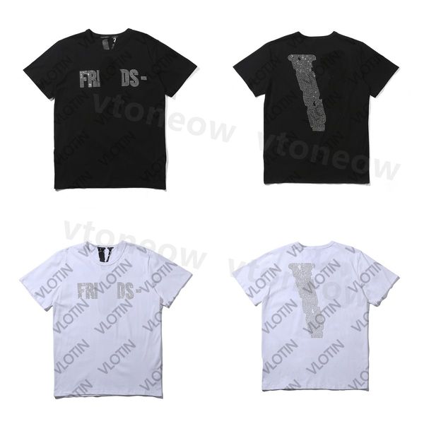 

2023 t-shirts summer mens t shirts women designers loose tees brand man shirt luxurys clothing street polos shorts sleeve vloness clothes 2, White;black