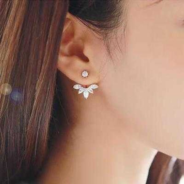 

charm 925 pure silver stud earring neckband zircon earrings accessories personalized fashion female honey summer gift aa230311, Golden