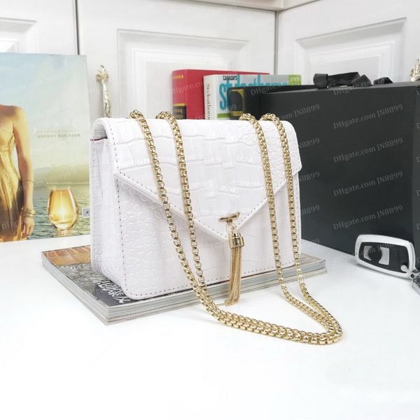 

designer white shoulder bag wallet handbag women handbags crossbody soho bag disco gold chain fringed messenger bags luxury purse 22cm with