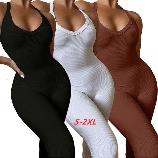 

women's jumpsuits rompers summer streetwear outfit jumpsuits women romper backless ribbed sleeveless black gray bodycon jumpsuit female, Black;white