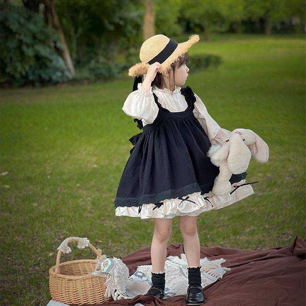 

girl's dresses 2-10y baby girls lolita clothing toddler kids dress baby girls party strap dress 2pcs suit suspender gown outfits elegan, Red;yellow