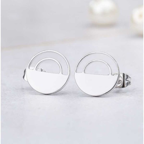 

charm round hollow design earrings elegant fashion women jewelry girl gifts nice c001 aa230311, Golden