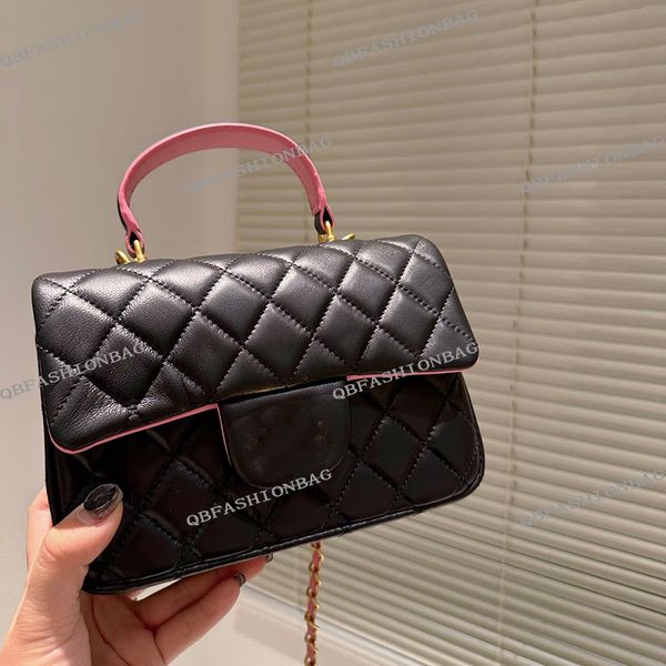 

womens vintage flap quilted bags diamond lattice calfskin handle gold metal hardware matelasse chain crossbody shoulder handbags luxury desi