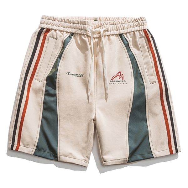 

men s shorts lacible hip hop streetwear men splice joggers harajuku cotton summer casual elastic waist track sweatpants 230314, White;black