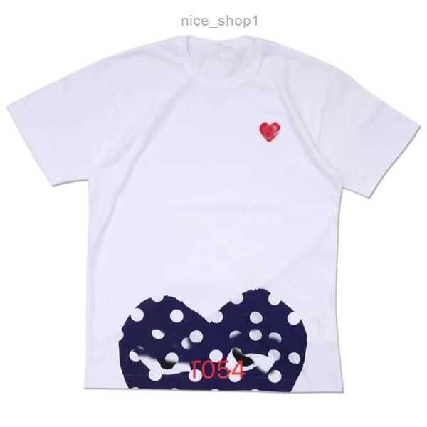 

men's t shirts fashion mens play shirt designer red heart commes casual s des badge garcons high quanlity tshirts cotton embroidery 10, White;black
