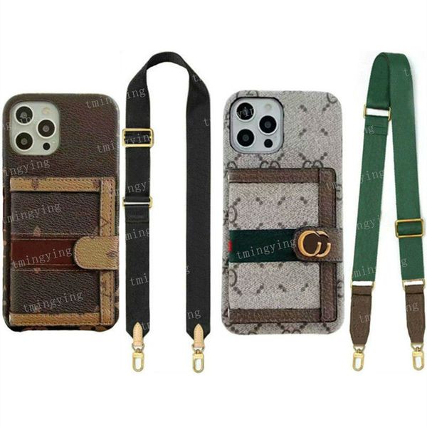 

designer classic wallet leather phone cases for iphone 14 pro max 13 12 11 xs xr x fashion print back cover case card holder pocket purse lu