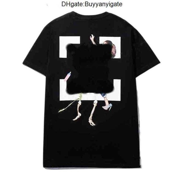 

off men's t-shirts offs summer fashion white and girls dancing oil painting short sleeve t-shirt printed letter the back print r8ho, White;black